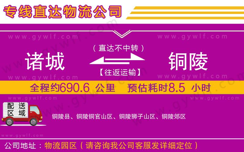 諸城到銅陵物流公司