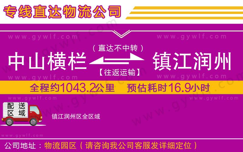 中山橫欄到鎮(zhèn)江潤(rùn)州區(qū)物流公司