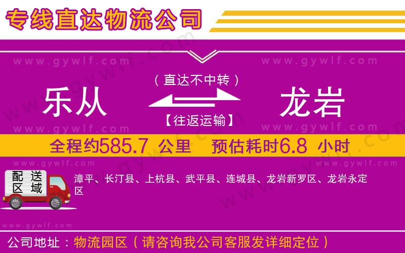 樂從到龍巖物流公司