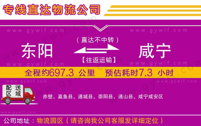 東陽(yáng)到咸寧物流公司