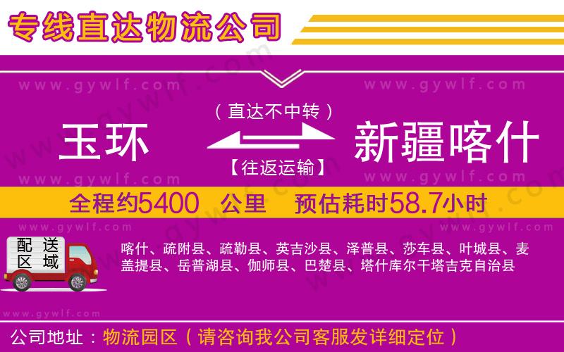 玉環(huán)到新疆喀什地區(qū)物流公司